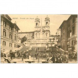 carte postale ancienne ROMA ROME. Trinita dei Monti