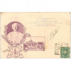 carte postale ancienne ROMA. S.S il Pontefice Leone XIII cartolina di 1900