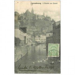 carte postale ancienne LUXEMBOURG. Alzette au Grund 1910