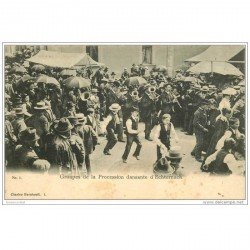 carte postale ancienne LUXEMBOURG. Groupes de la Procession d'Echternach. Fanfare et Musiciens