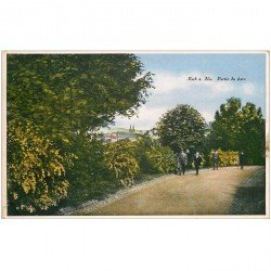 carte postale ancienne LUXEMBOURG. Hesch partie du Parc 1934