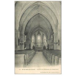 carte postale ancienne 14 SAINT-GERMAIN-DU-CRIOULT. Intérieur du Sanctuaire Sacré-Coeur