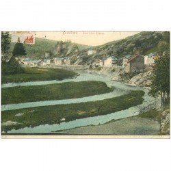 carte postale ancienne LUXEMBOURG. Les Iles Liette. Demi timbre 1910
