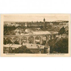 carte postale ancienne LUXEMBOURG. Passerelle et Pont Adolphe