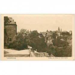 carte postale ancienne LUXEMBOURG. Plateau du Rham et Ville haute