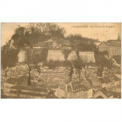 carte postale ancienne LUXEMBOURG. Rochers du Saint Esprit 1920