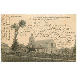 carte postale ancienne 14 SAINT-GERMAIN-LA-BLANCHE-HERBE. L'Eglise 1903