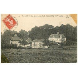 carte postale ancienne 14 SAINT-HIPPOLYTE. Le Manoir Ferme Normande 1910