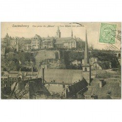 carte postale ancienne LUXEMBOURG. Vue prise du Rham 1914