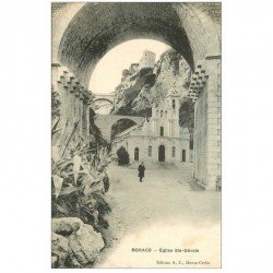 carte postale ancienne MONACO MONTE CARLO. Eglise Sainte Dévote