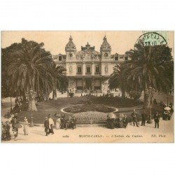 carte postale ancienne MONACO MONTE CARLO. Entrée Casino 1918