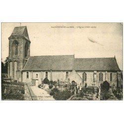 carte postale ancienne 14 SAINT-HONORINE-SUR-MER. L'Eglise et Cimetière