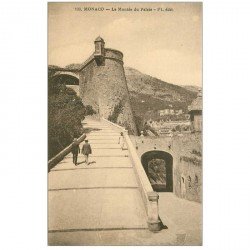 carte postale ancienne MONACO MONTE CARLO. La Montée du Palais