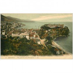 carte postale ancienne MONACO MONTE CARLO. La Principauté en couleur