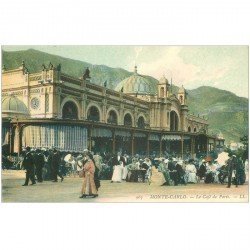 carte postale ancienne MONACO MONTE CARLO. Le Café de Paris Place du Casino