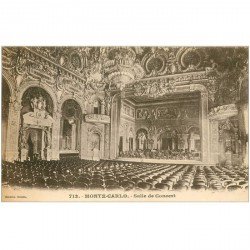 carte postale ancienne MONACO MONTE CARLO. Salle de Concert