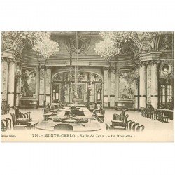 carte postale ancienne MONACO MONTE CARLO. Salle de Jeux la Roulette