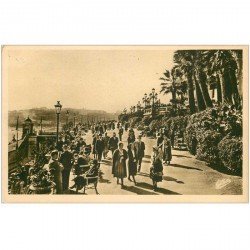 carte postale ancienne MONACO MONTE CARLO. Terrasses et Rocher