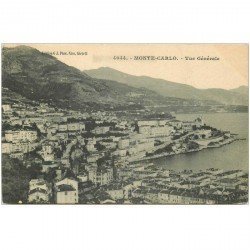 carte postale ancienne MONACO MONTE CARLO. Vue générale du Rocher