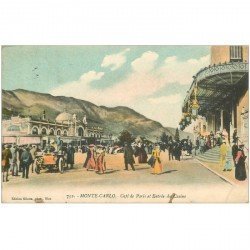 carte postale ancienne MONACO. Casino Entrée et Café de Paris