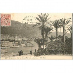 carte postale ancienne MONACO. Casino et Monte Carlo 1915