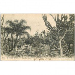 carte postale ancienne MONACO. Les Jardins 1904