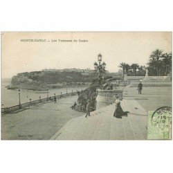 carte postale ancienne MONACO. Les Terrasses du Casino 1906