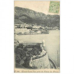 carte postale ancienne MONACO. Monte Carlo vu du Palais du Prince vers 1911