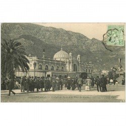 MONACO. Monte Carlo. Le Café de Paris Place du Casino. Timbre Principauté vers 1910
