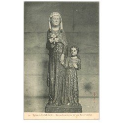 carte postale ancienne 14 SAINT-PAIR. Statue Sainte-Anne à l'Eglise