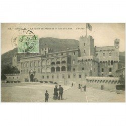 carte postale ancienne MONACO. Palais du Prince et Tête de Chien vers 1906