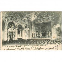 carte postale ancienne MONACO. Salle de Concert 1902