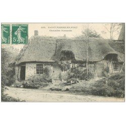 carte postale ancienne 14 SAINT-PIERRE-EN-PORT. Chaumière Normande