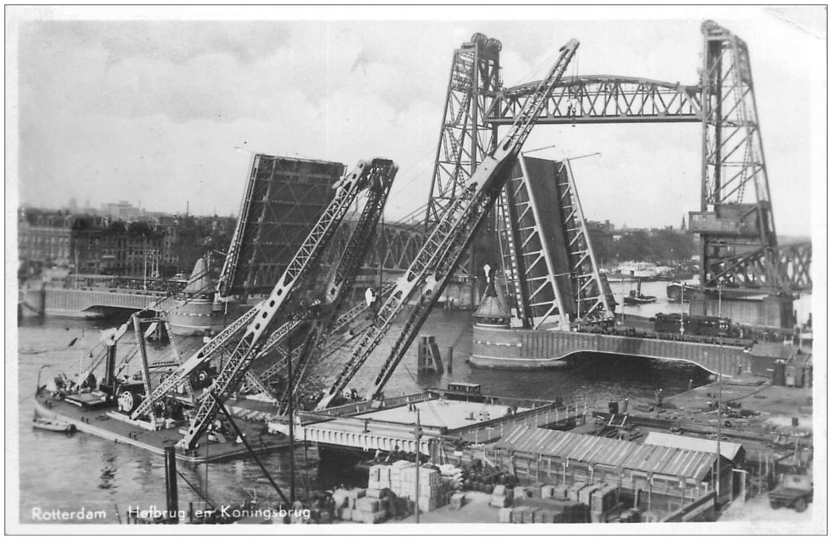 PAYS BAS. Holland. Rotterdam. Hefbrug en Koningsbrug