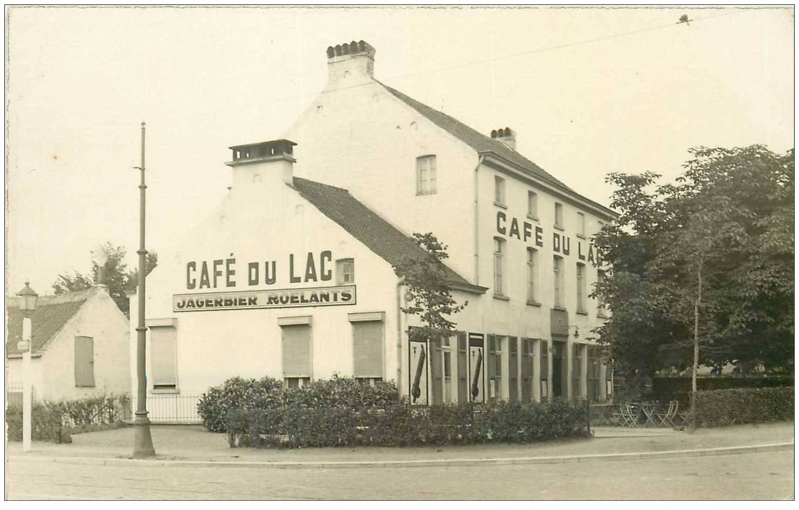 PAYS BAS. Purmerend. Café du Lac Jagerbier Roelants. Superbe Photo carte postale vierge vers 1900