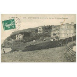 carte postale ancienne 14 SAINT-PIERRE-EN-PORT. Hôtel des Terrasses 1911