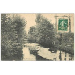 carte postale ancienne 14 SAINT-PIERRE-SUR-DIVES. La Dives 1908