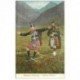 carte postale ancienne ECOSSE. Highland Dancing Phillie Callum. Danse sur sabre et cornemuse