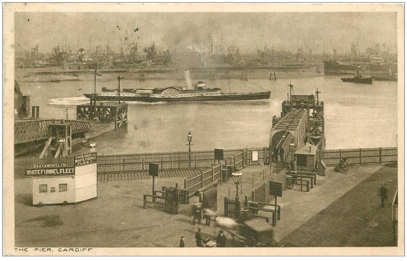 carte postale ancienne ENGLAND. Cardiff the Pier 1921