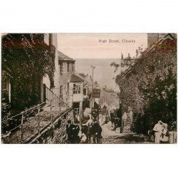 carte postale ancienne ENGLAND. Clovelly High Street