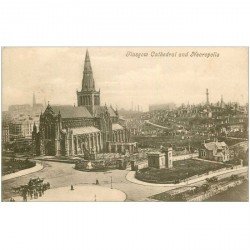 carte postale ancienne ENGLAND. Ecosse Glasgow Cathedral and Necropolis 1906