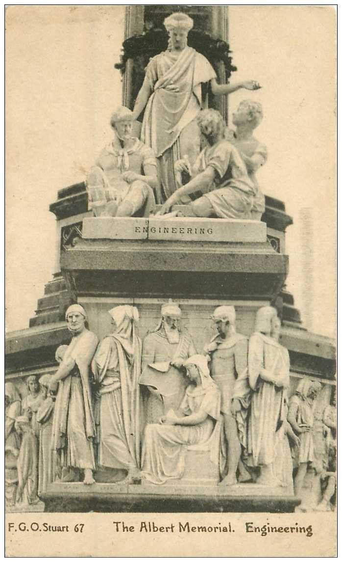 carte postale ancienne ENGLAND. Engineering the Albert Memorial
