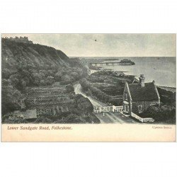 carte postale ancienne ENGLAND. Folkestone Lower Sandgate Road