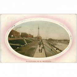 carte postale ancienne ENGLAND. Promenades N.S Blackpool 1912