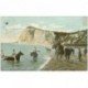 carte postale ancienne ENGLAND. Shakespeare Cliff Dover 1909 (petite restauration coin droit)...