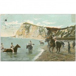 carte postale ancienne ENGLAND. Shakespeare Cliff Dover 1909 (petite restauration coin droit)...