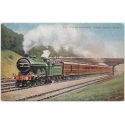carte postale ancienne ENGLAND. Train the Flying Scotsman passing Hadley Woods. Railway