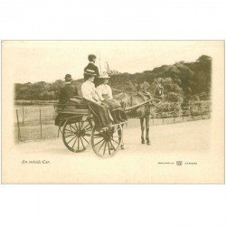 carte postale ancienne IRLANDE. An outside Car. Attelage pour ballade