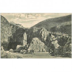 carte postale ancienne JERSEY. Plemont the Bridge 1909