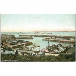 carte postale ancienne JERSEY. The Harbour